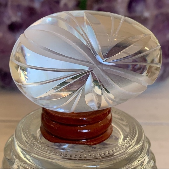 Vintage Ruckl Bohemian Czech Hand Cut Crystal Egg With Stand Original Box Label - Picture 11 of 16